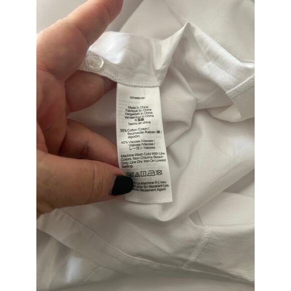 NWT Madewell large Tie waist button front midi dress in poplin - Picture 12 of 12